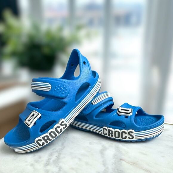 CROCS Toddler Kids Childrens Crocband Sandals Blue size 12C - Picture 8 of 16